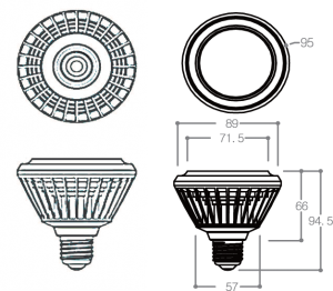 LED PAR 30 Floor plan